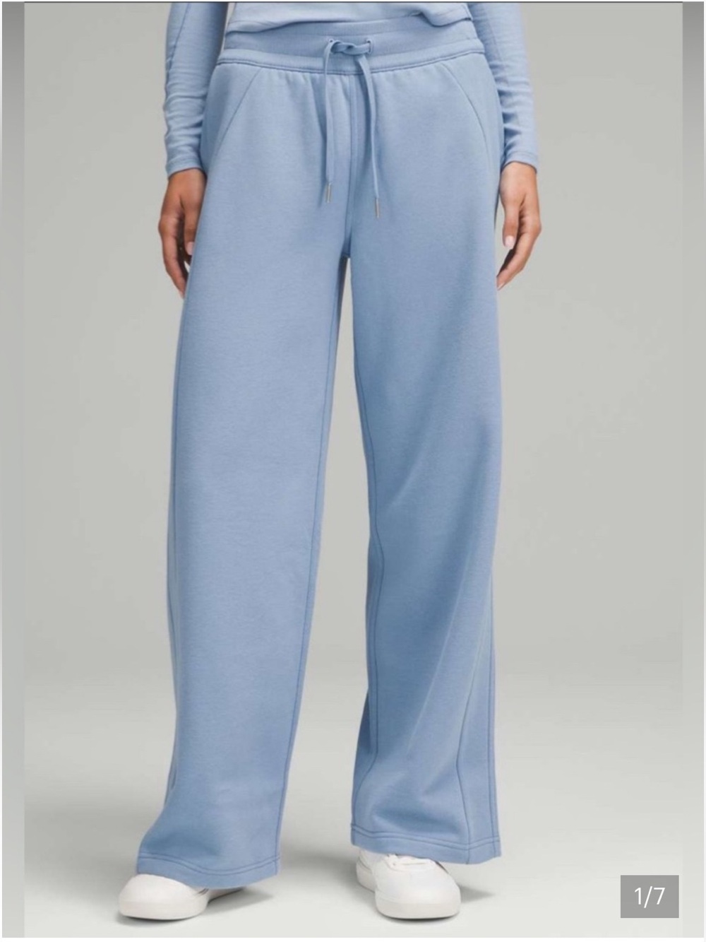 Lululemon Scuba Mid rise wide leg pants - Blue Willow